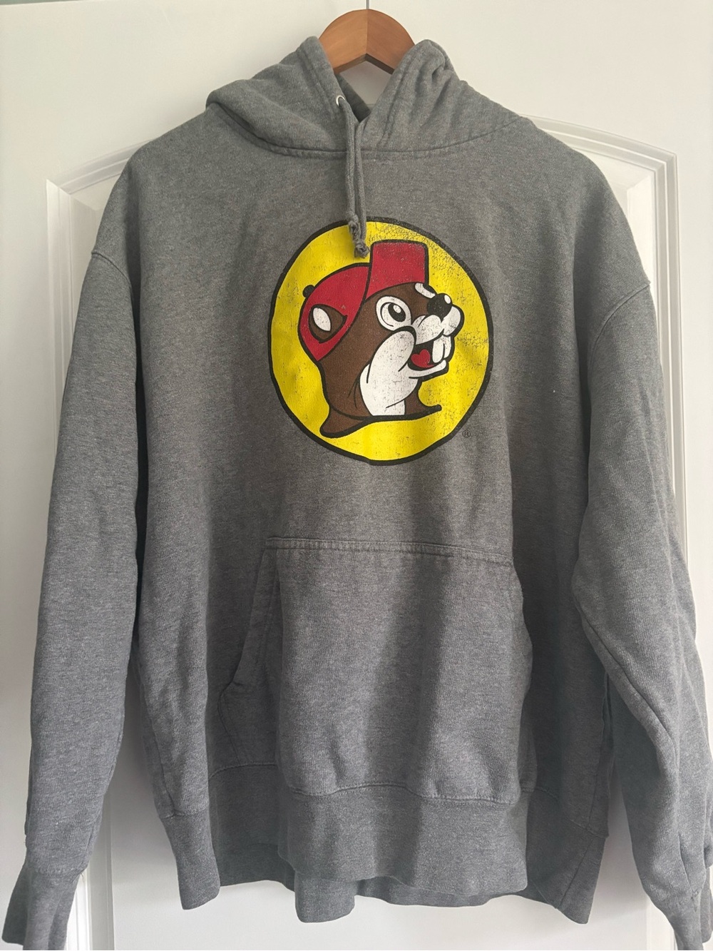 Buc-ee's Iconic Grey Pullover Logo Hoodie - Unisex Size X-Large XL